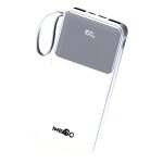 Carregador Bateria Imenso 20000mah Com Cabos Embutidos 22,5w Cor Branco